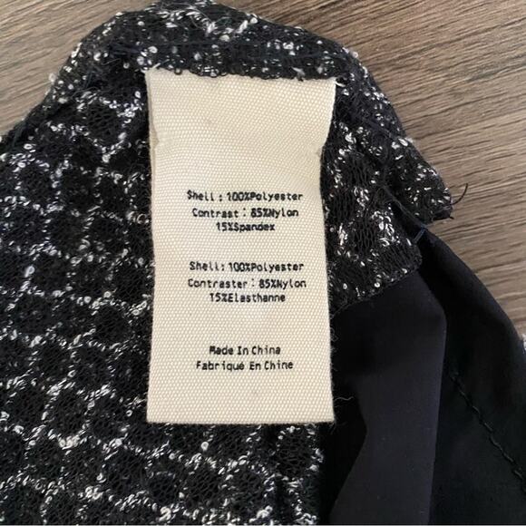 L’Agence Nico Fishnet Sheer Bodysuit Black Silver size small - Picture 10 of 10